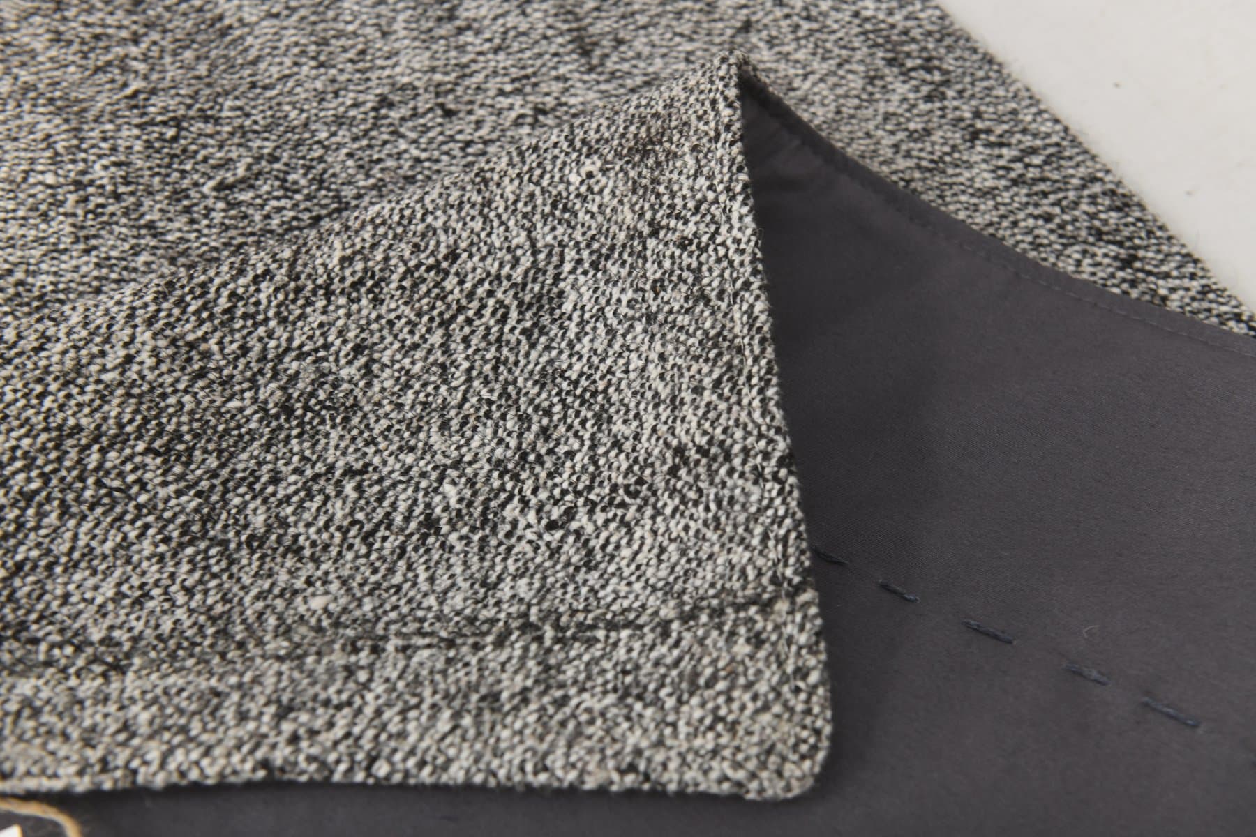 Chodnik 234x65 cm, szary, wełna, lata 70. - 214584