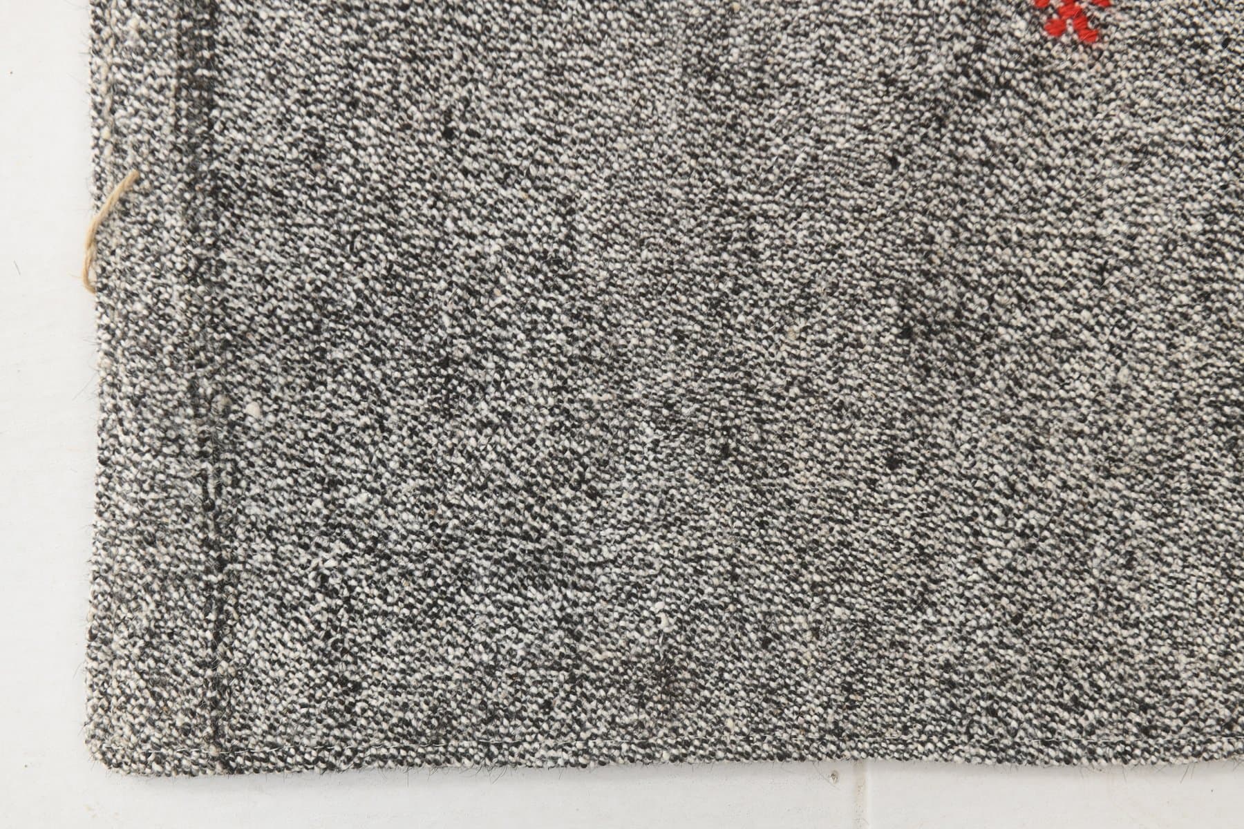 Chodnik 234x65 cm, szary, wełna, lata 70. - 214582