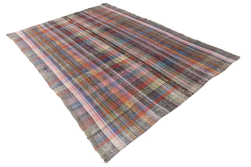 Kilim 222x309 cm, Red, Blue, Wool, 1960s