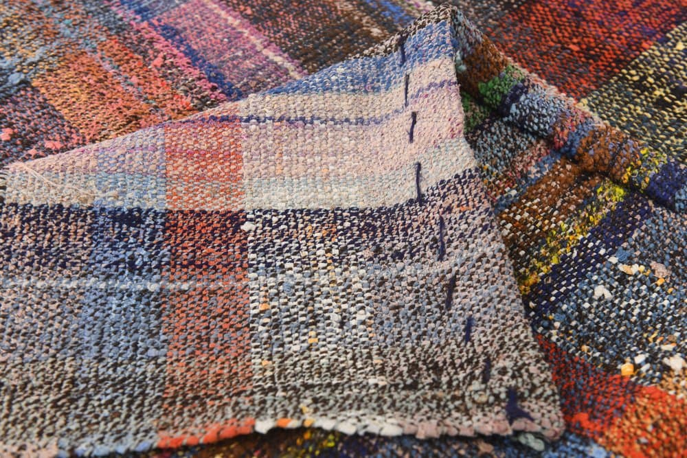 Kilim 222x309 cm, Red, Blue, Wool, 1960s - 214892