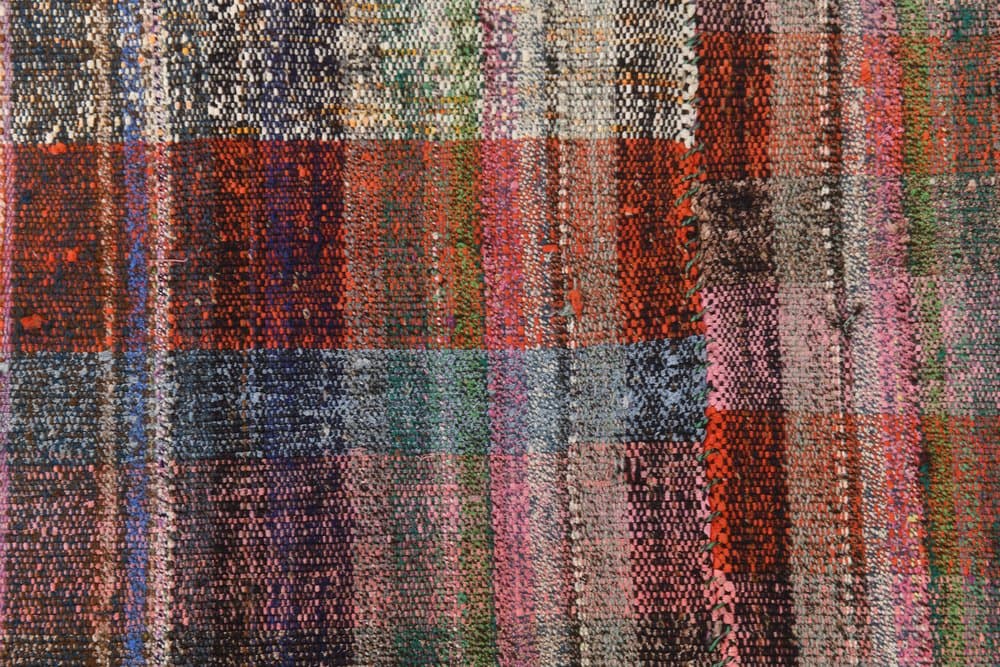 Kilim 222x309 cm, Red, Blue, Wool, 1960s - 214888