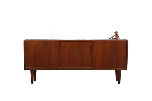 Sideboard, teak brązowy, Dania, lata 70. - WYMIARY