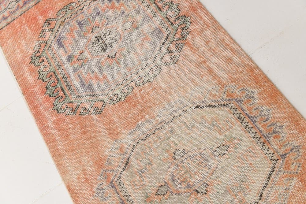 Runner 339x80 cm, orange, wool, 1960s - 214937