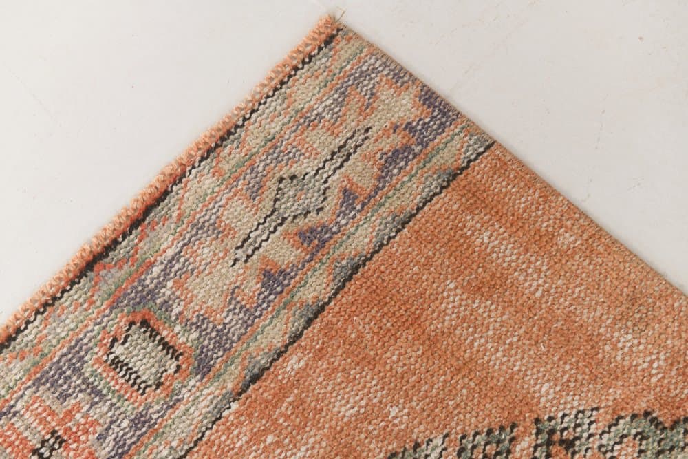 Runner 339x80 cm, orange, wool, 1960s - 214934