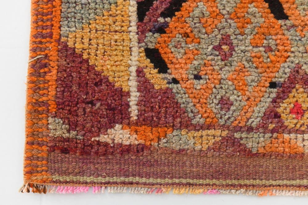 Runner 81x388 cm, brown, beige, wool, 1970s - 214929