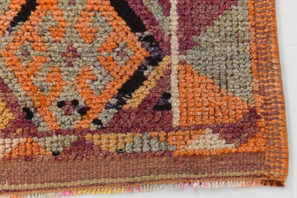 Runner 81x388 cm, brown, beige, wool, 1970s - 214930