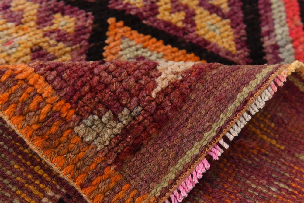 Runner 81x388 cm, brown, beige, wool, 1970s - 214920