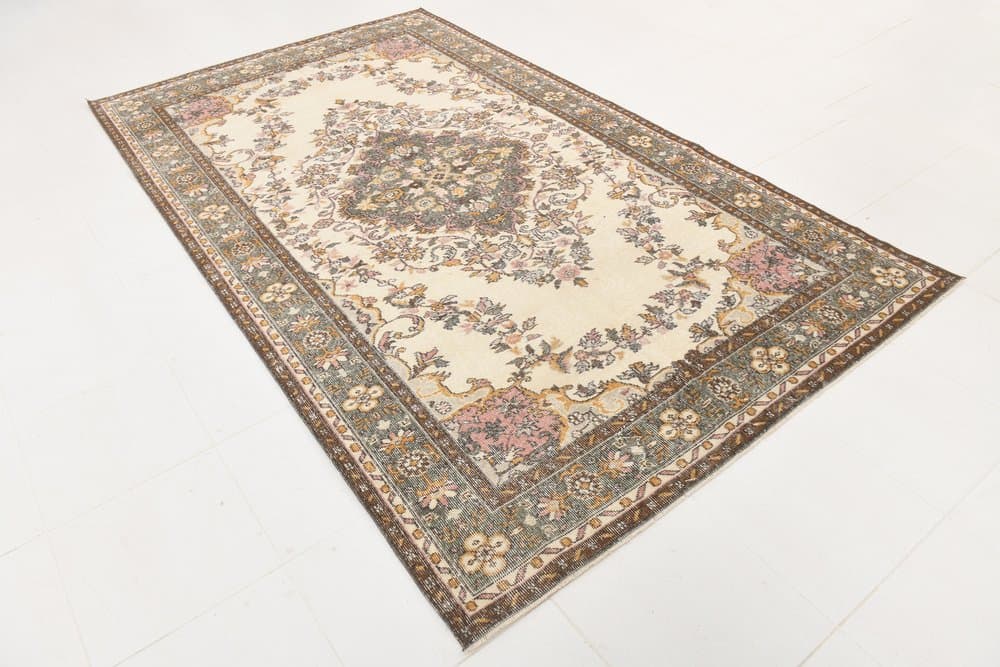 Rug 182x304 cm, beige, wool, 1970s - 214958