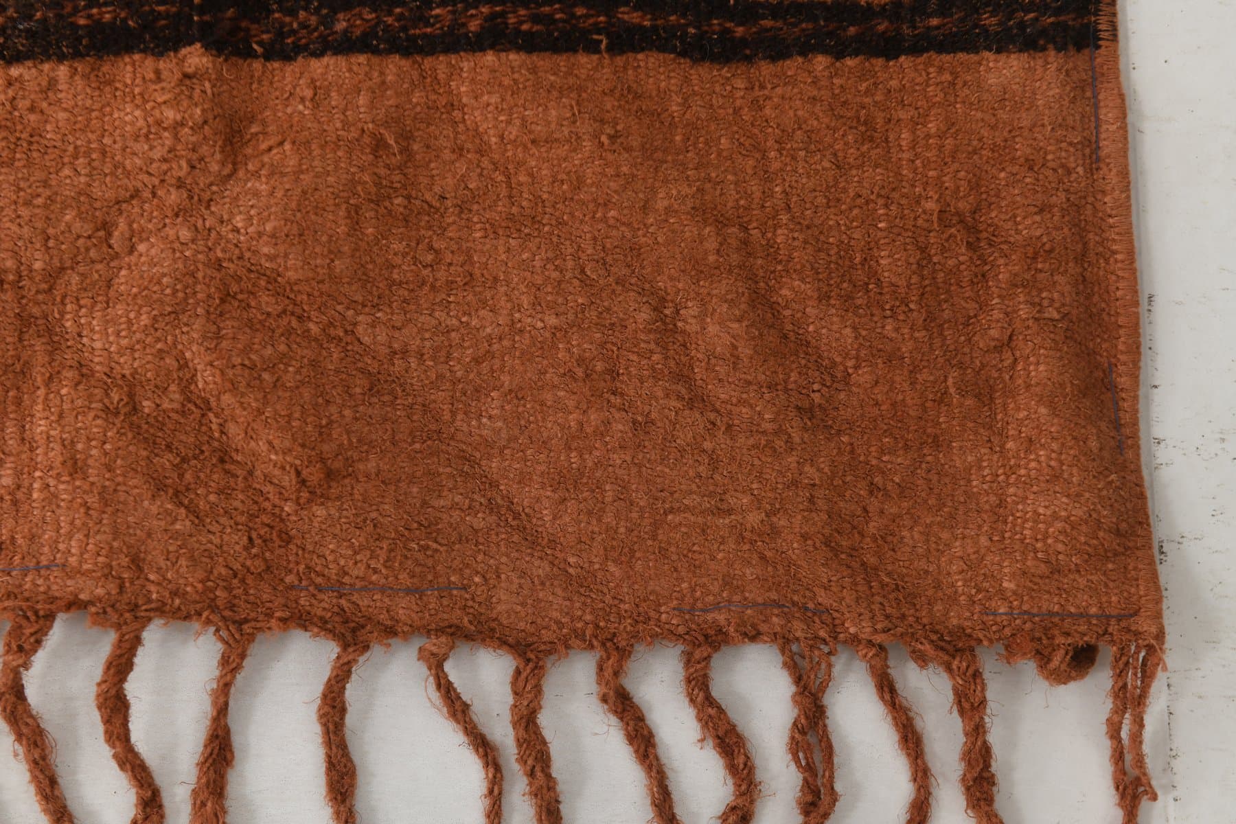 Chodnik 273x72 cm, brązowy, ciemnobrązowy, konopie, lata 70. - 214993