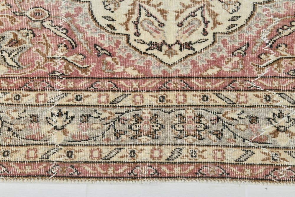 Dywan 186x270 cm, szary, czerwony, wełna, lata 70. - 215185