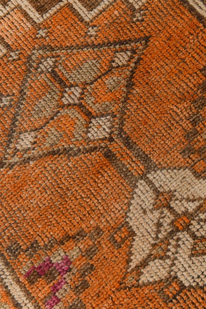 Chodnik 89x392 cm, pomarańczowy, wełna, lata 70. - 215163