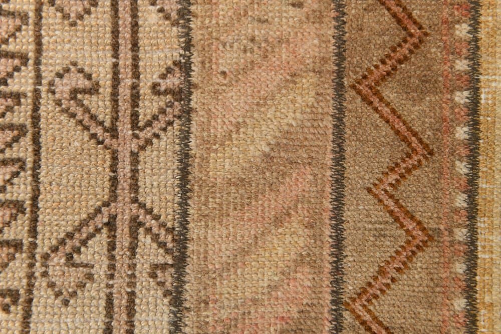 Rug 107x54 cm, beige, wool, 1970s - 215149