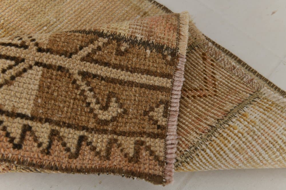 Rug 107x54 cm, beige, wool, 1970s - 215140