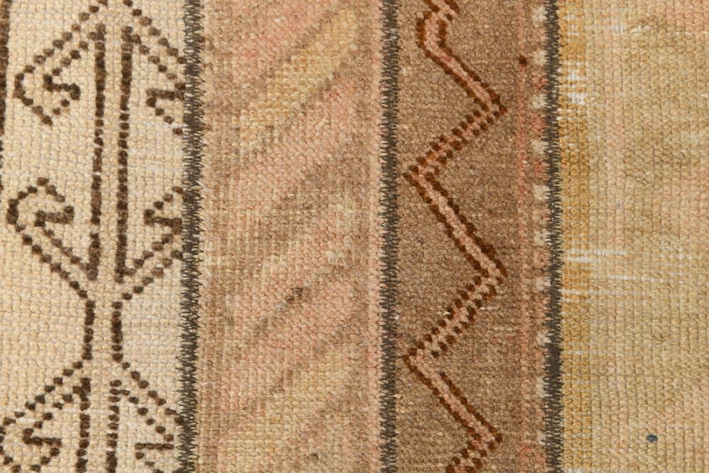 Rug 107x54 cm, beige, wool, 1970s - 215150