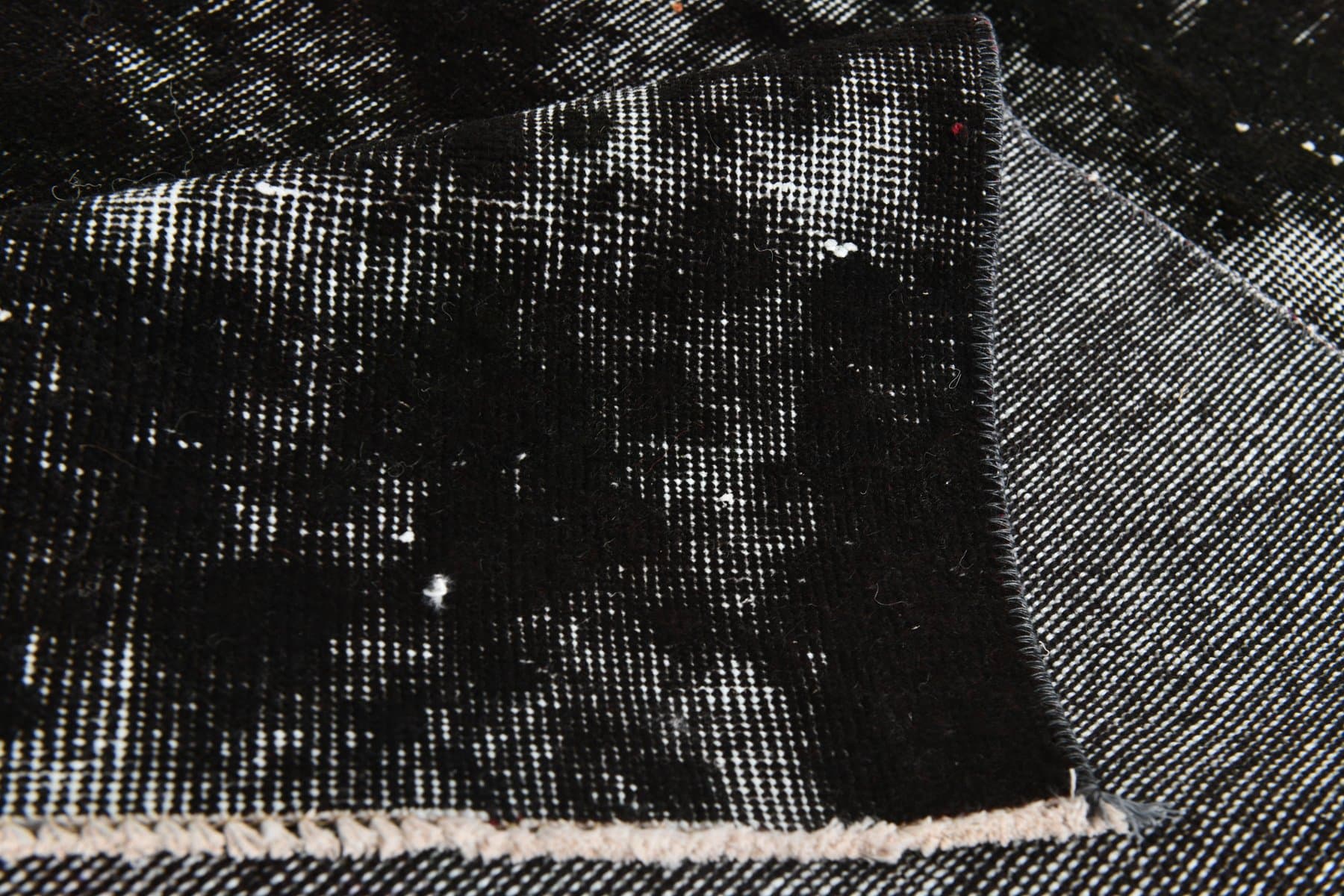 Dywan 347x243 cm, czarny, szary, wełna, lata 70. - 215124