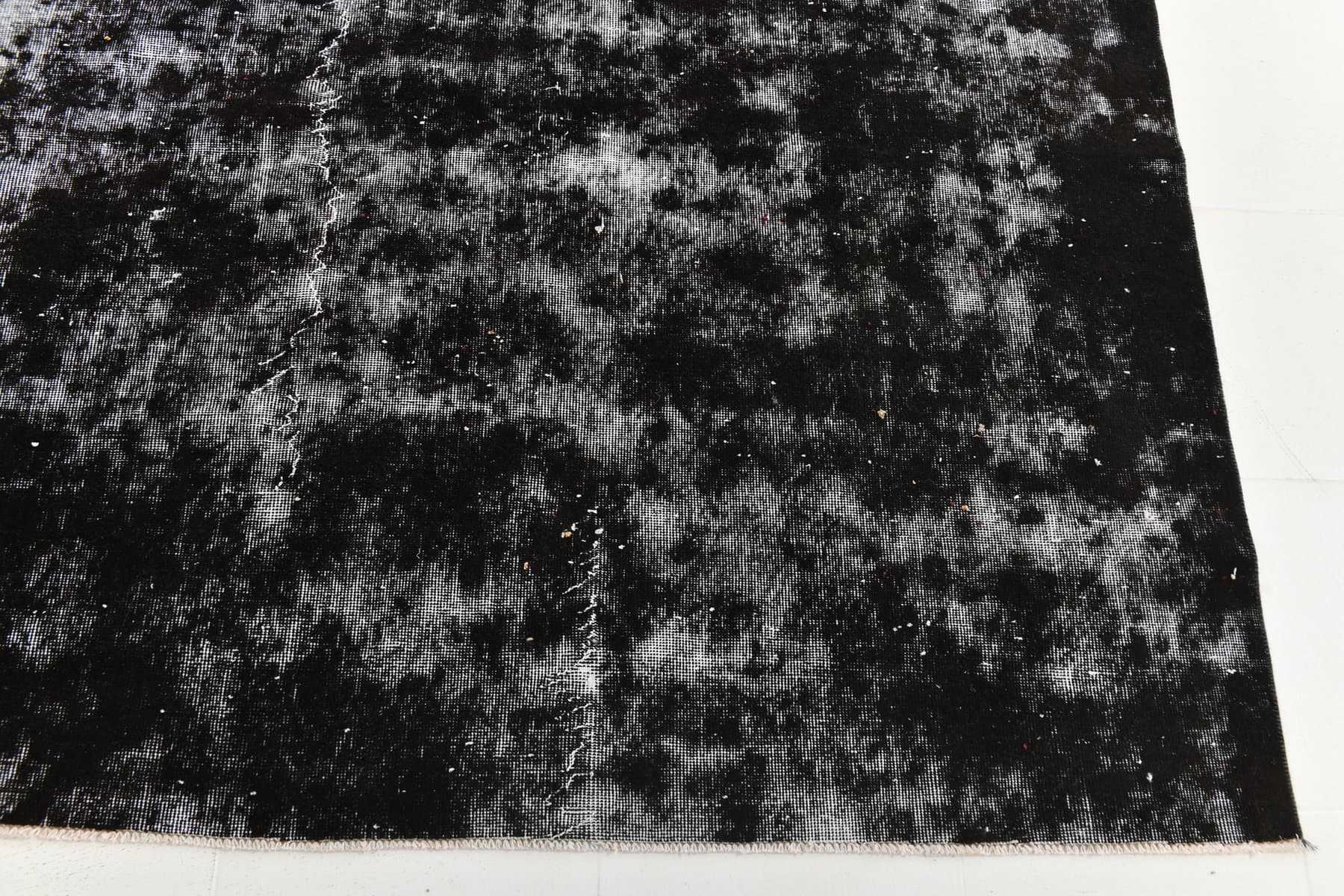 Dywan 347x243 cm, czarny, szary, wełna, lata 70. - 215122