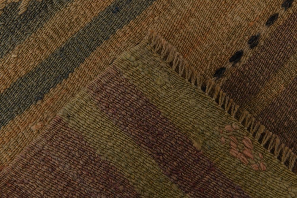 Runner 98x283 cm, Brown, Olive, Wool, 1970s - 215088