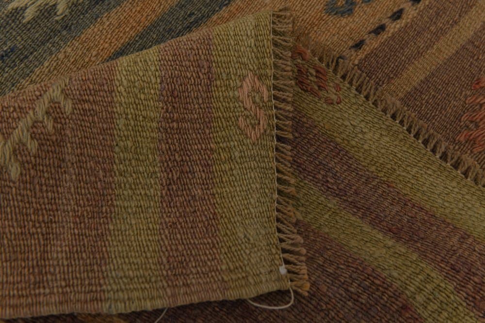 Runner 98x283 cm, Brown, Olive, Wool, 1970s - 215079