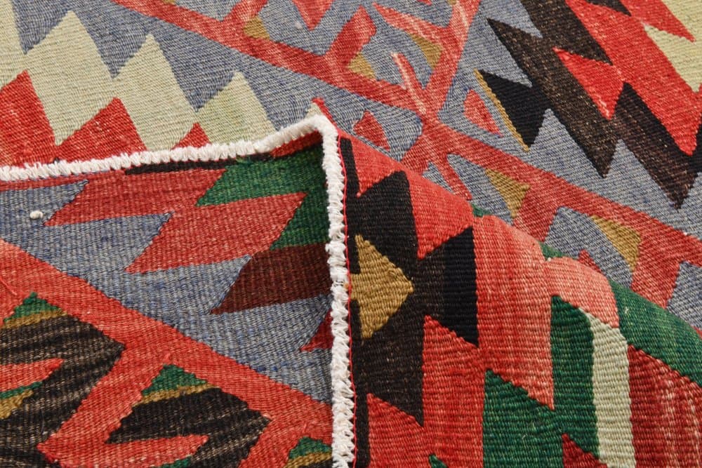 Kilim 306x174 cm, red, beige, wool, 1970s - 215063