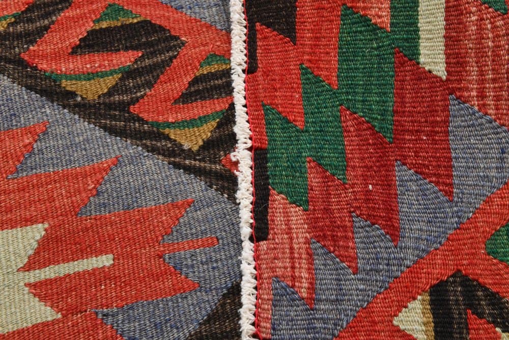 Kilim 306x174 cm, red, beige, wool, 1970s - 215054