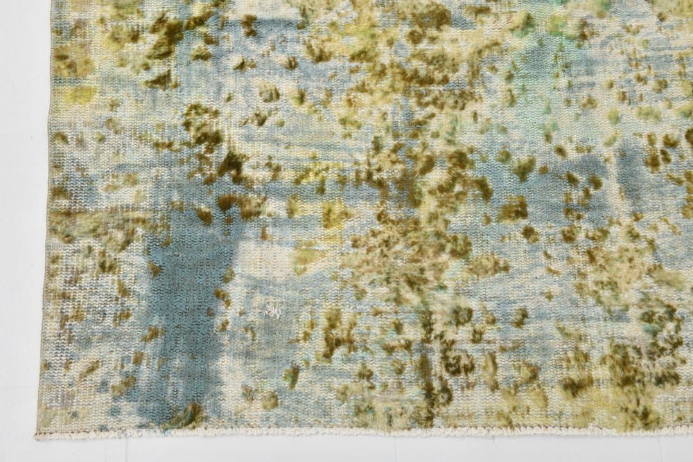 Dywan 171x273 cm, butelkowa zieleń, wełna, lata 70. - 215034