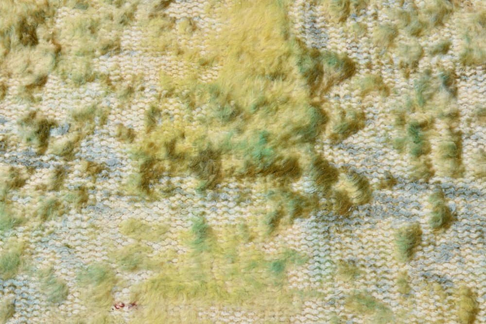 Dywan 171x273 cm, butelkowa zieleń, wełna, lata 70. - 215033