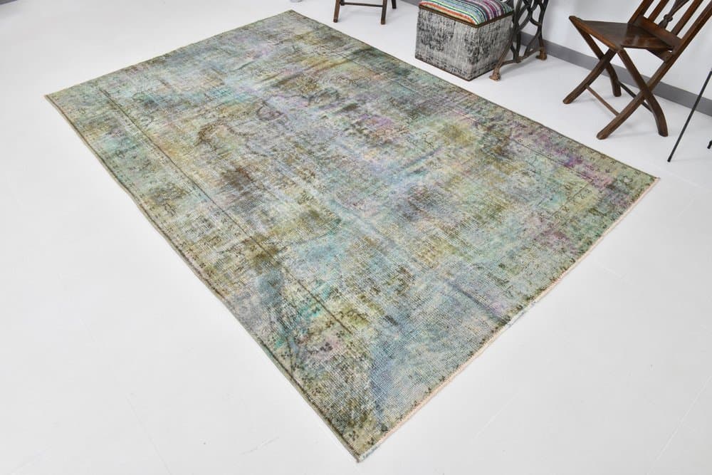 Rug 191x296 cm, Blue, Green, Wool, 1970s - 215267