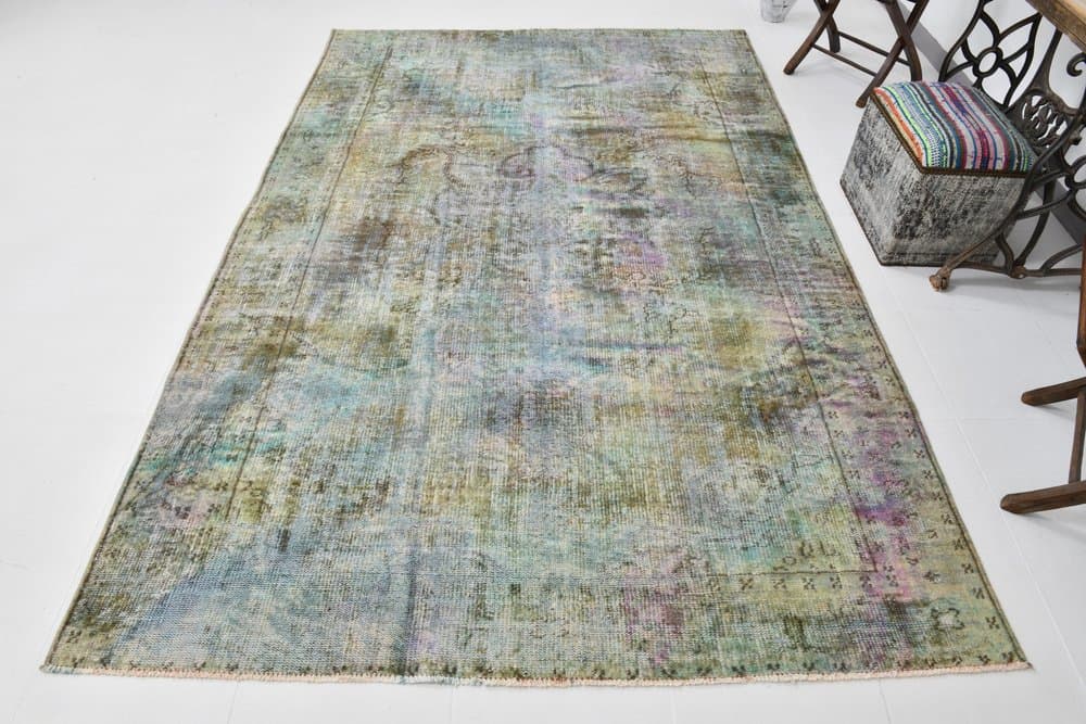 Rug 191x296 cm, Blue, Green, Wool, 1970s - 215270
