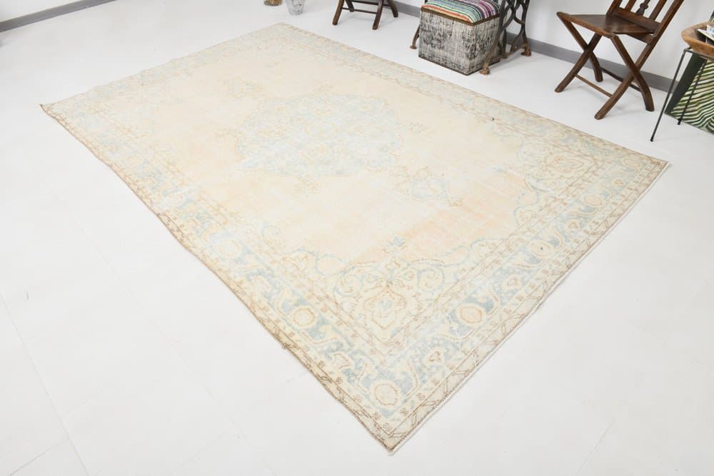 Rug 200x322 cm, beige, wool, 1970s - 215254