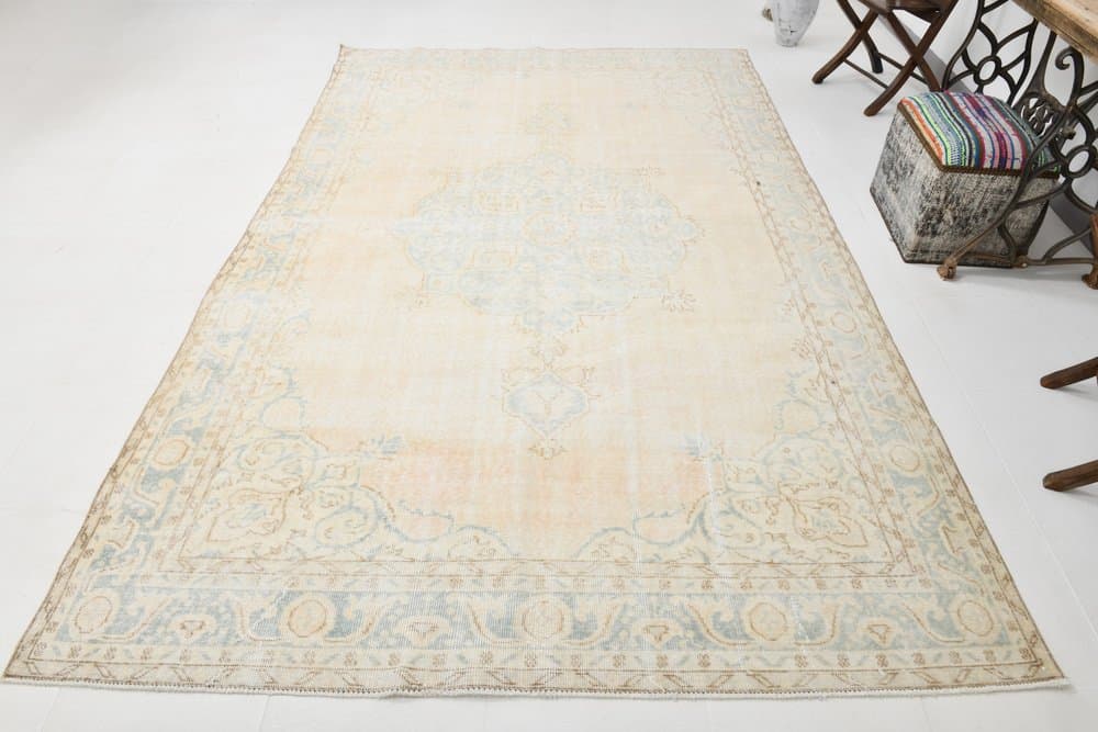 Rug 200x322 cm, beige, wool, 1970s - 215257
