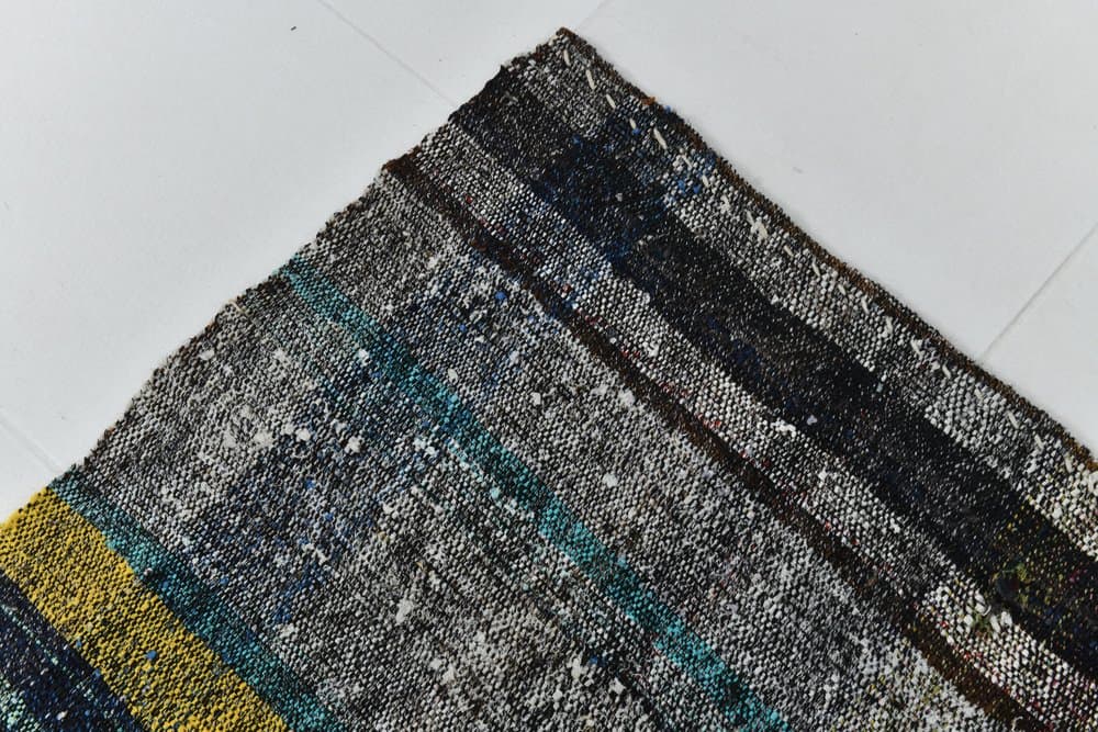 Kilim 115x271 cm, green, turquoise, wool, 1960s - 215629