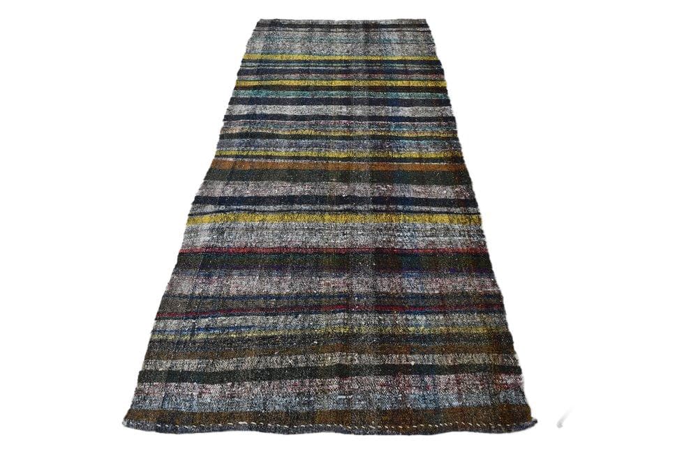 Kilim 115x271 cm, green, turquoise, wool, 1960s