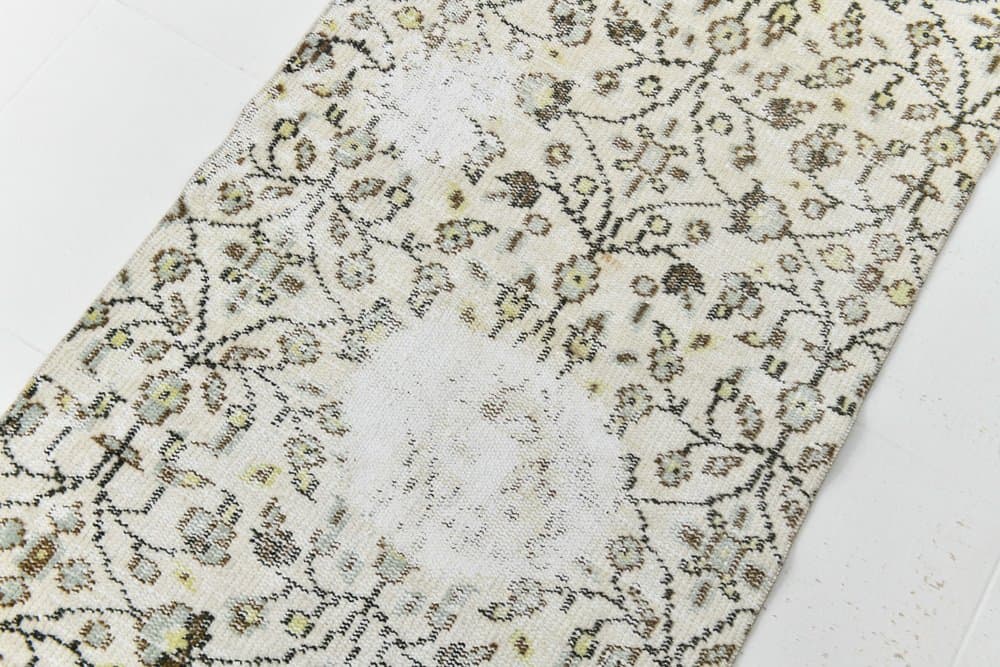 Rug 195x78 cm, beige, wool, 1970s - 215608