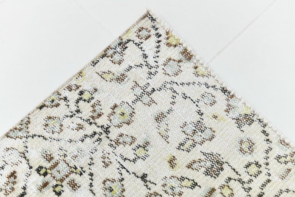 Rug 195x78 cm, beige, wool, 1970s - 215613