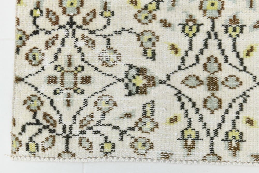 Rug 195x78 cm, beige, wool, 1970s - 215610