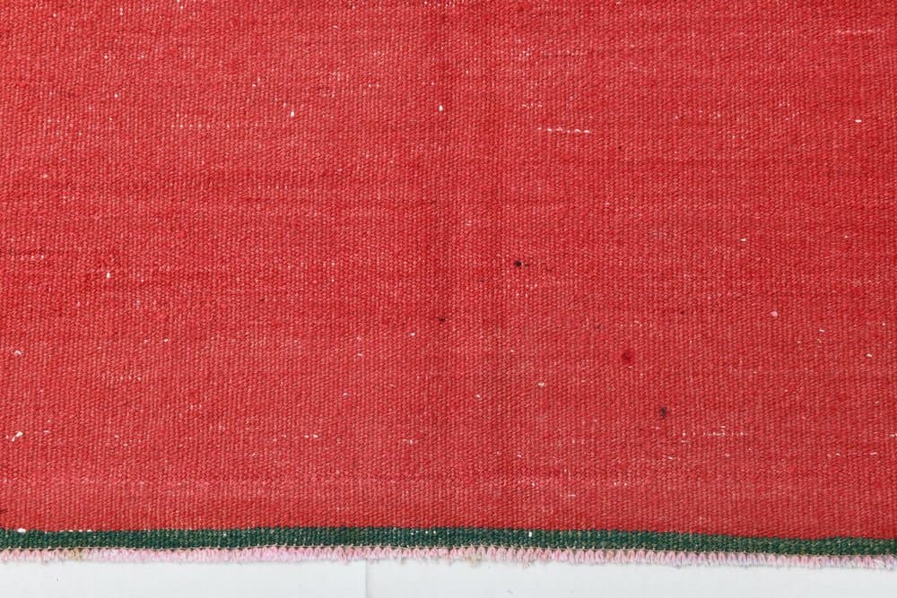 Kilim 172x137 cm, czerwony, zielony, wełna, lata 70. - 215520