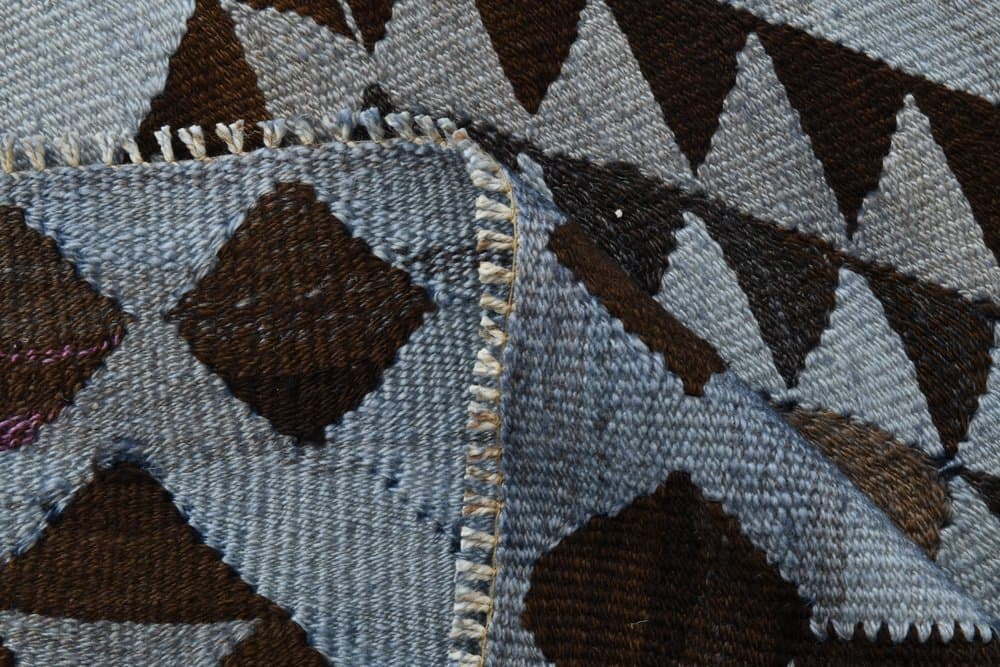 Kilim 79x316 cm, blue, wool, 1980s - 215487