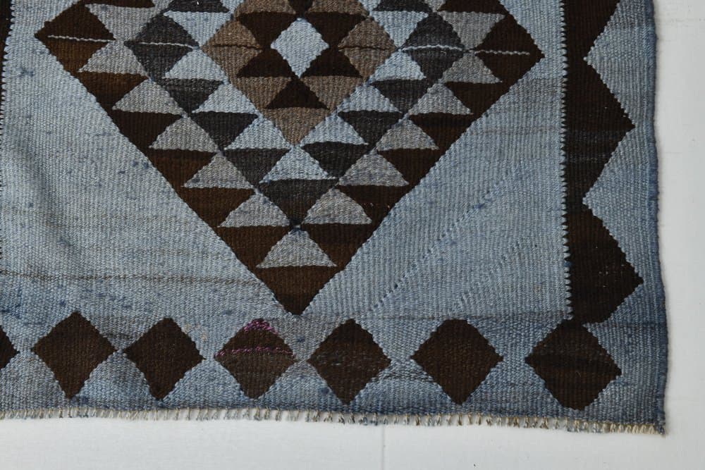 Kilim 79x316 cm, blue, wool, 1980s - 215495