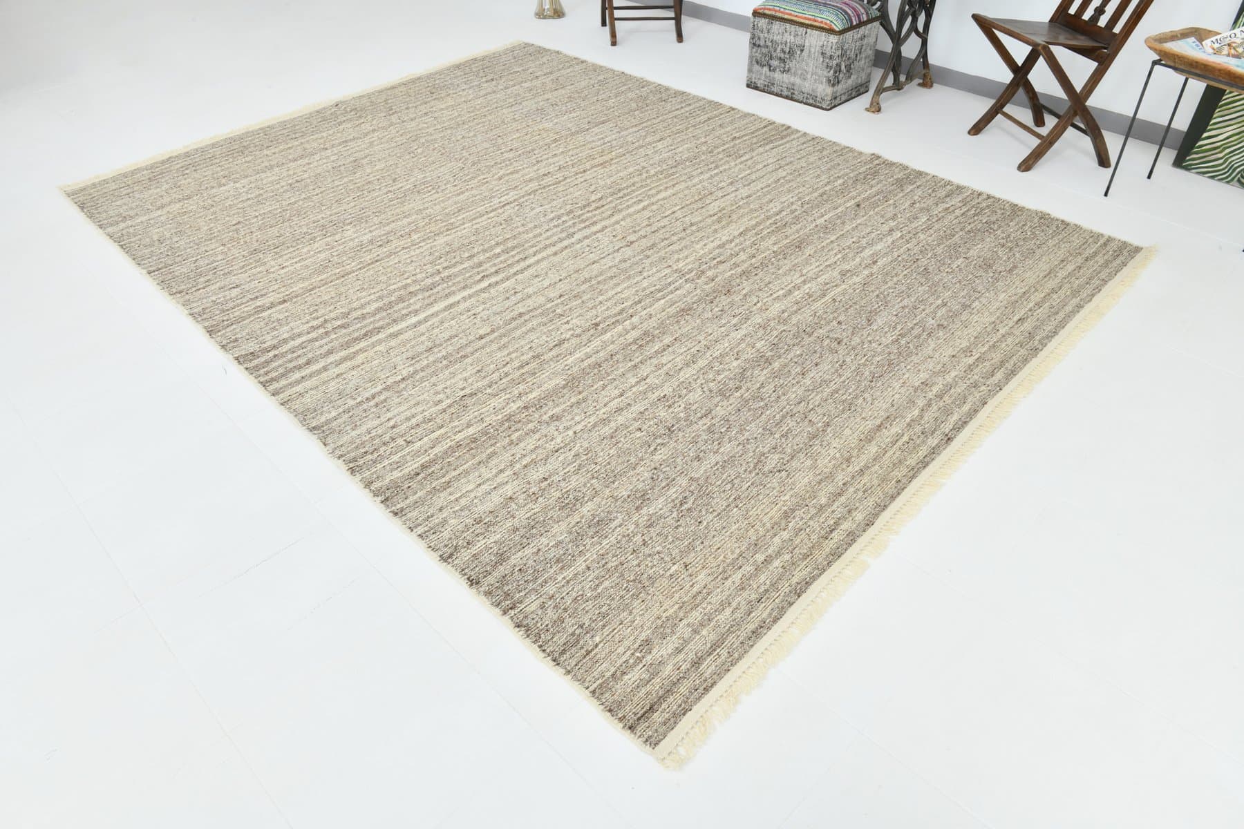 Kilim 245x325 cm, beige, wool, 1970s - 215476