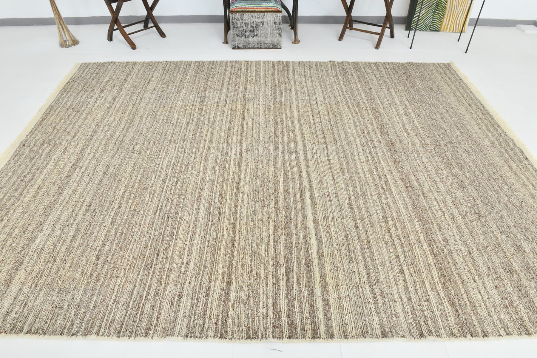 Kilim 245x325 cm, beige, wool, 1970s - 215477