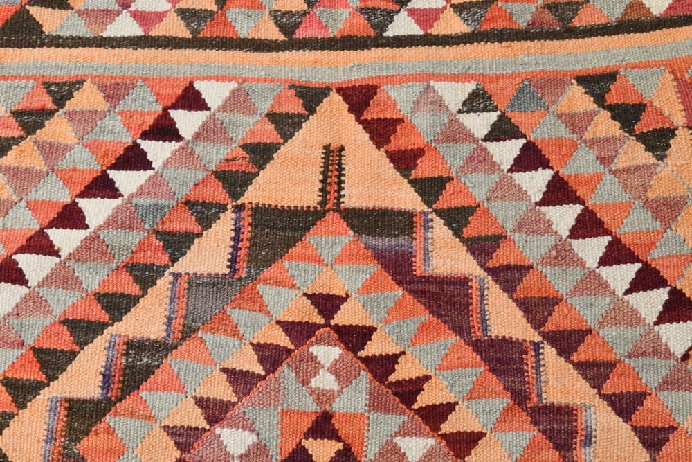 Runner Rug 309x88 cm, red, beige, wool, Turkey, 1970s. - 215396