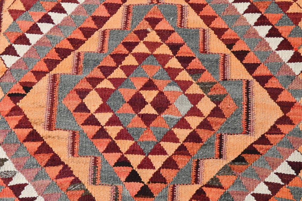 Runner Rug 309x88 cm, red, beige, wool, Turkey, 1970s. - 215402