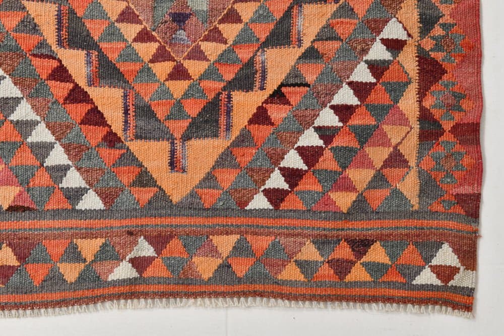 Runner Rug 309x88 cm, red, beige, wool, Turkey, 1970s. - 215404