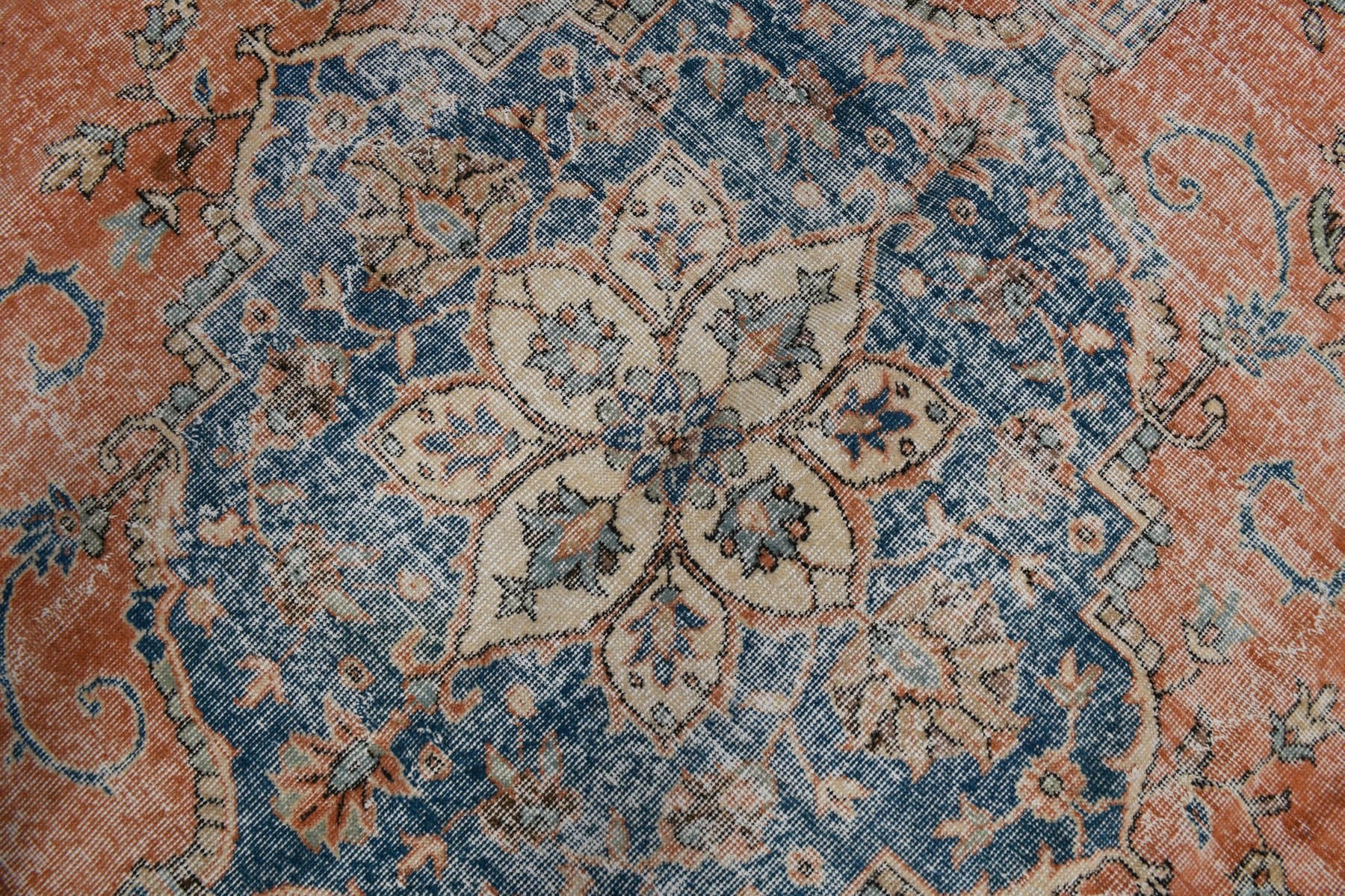 Dywan 344x235 cm, beżowy, wełna, Turcja, lata 60. - 215370