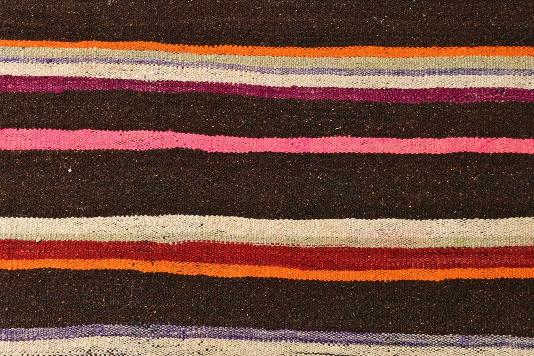 Kilim Runner 283x80 cm, brown, beige, wool, Turkey, 1970s. - 215357