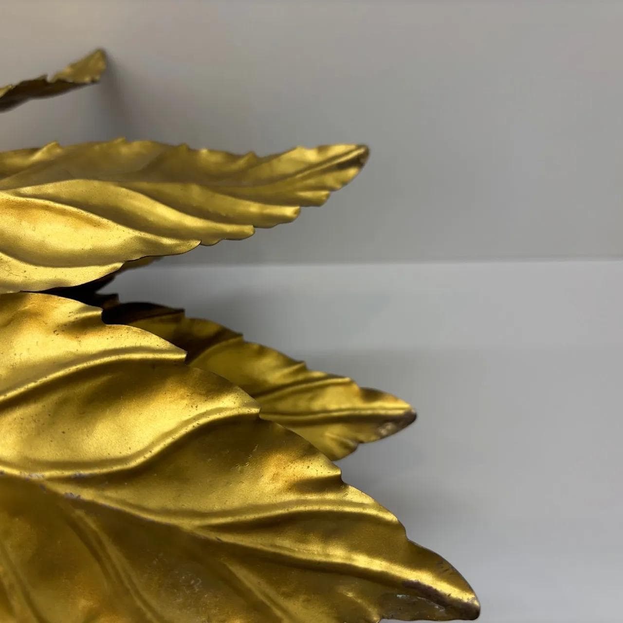 Kinkiet Glamour, złoty, stal, Włochy, lata 80. - 15772