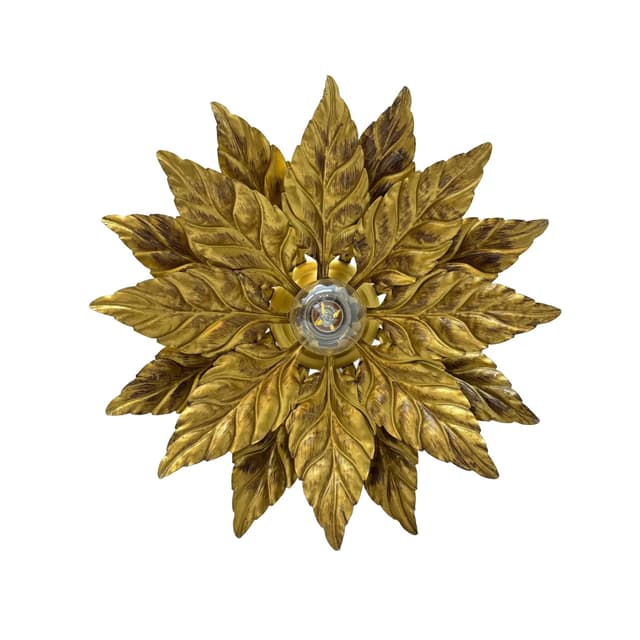 Kinkiet Glamour, złoty, stal, Włochy, lata 80. - WYMIARY