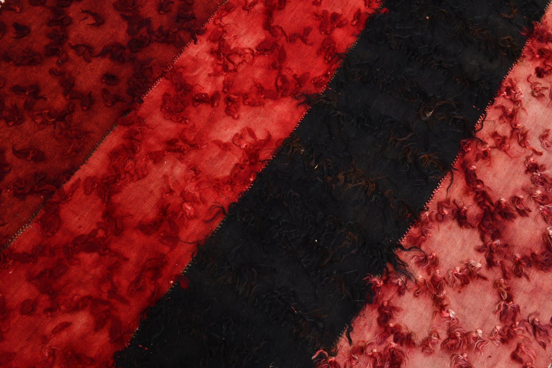 Kilim 169x247 cm, black, red, wool, Turkey, 1960s. - 215309