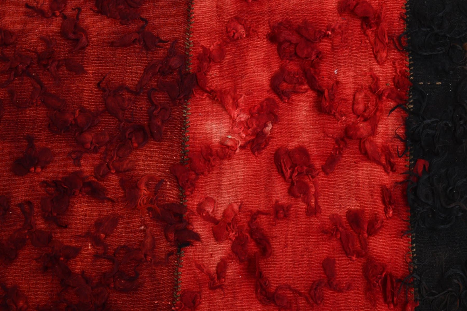 Kilim 169x247 cm, black, red, wool, Turkey, 1960s. - 215310