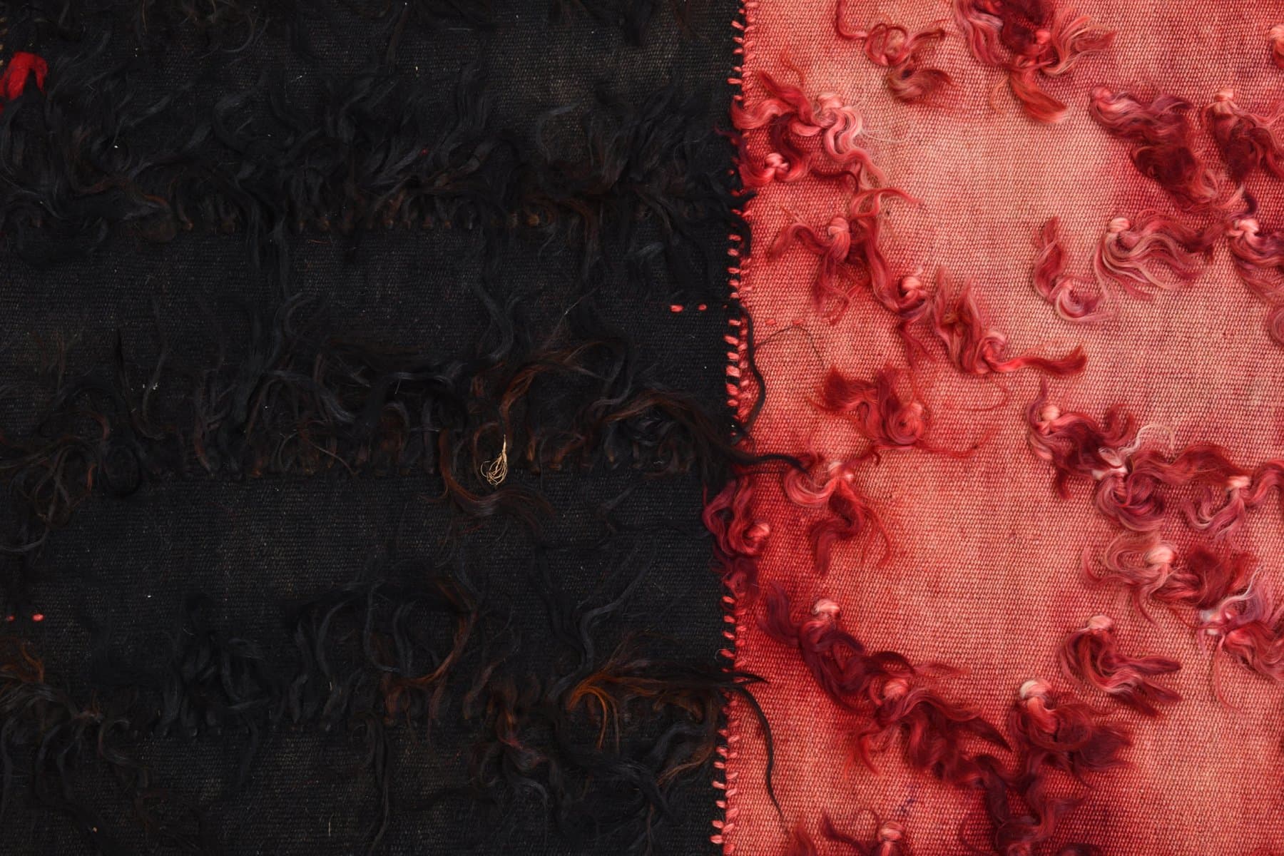 Kilim 169x247 cm, black, red, wool, Turkey, 1960s. - 215312